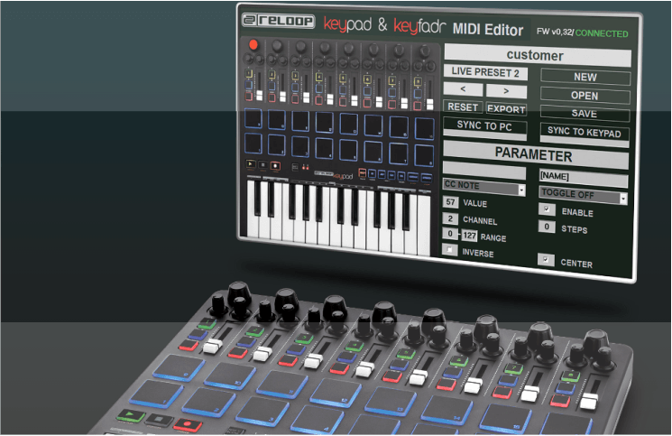 MIDI Editor für KEYPAD und KEYFADR
